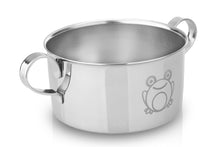 Load image into Gallery viewer, stainless steel baby bowl frog engraving
