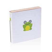 Load image into Gallery viewer, Sustainable baby gift box made from recycled paper with frog character on the front.
