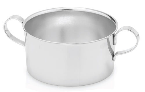 Stainless steel baby bowl with two handles
